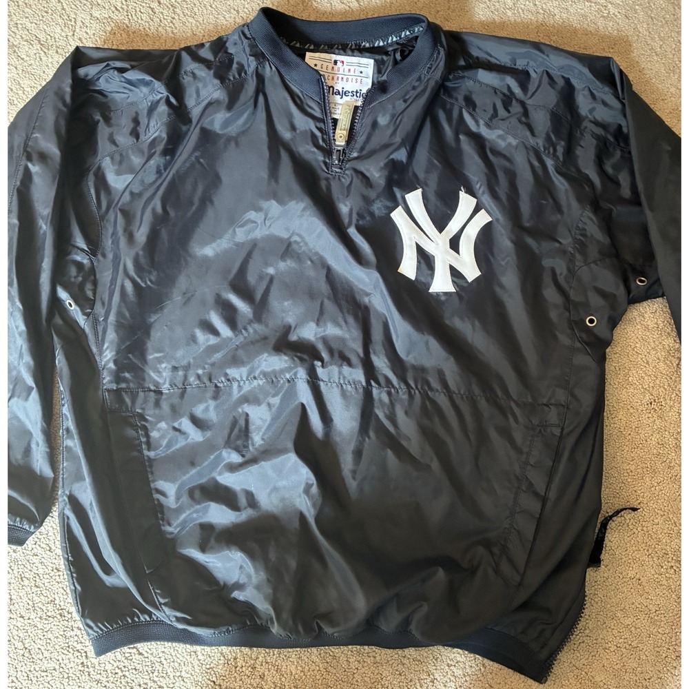 Vintage New york yankee Majestic Quarter zip YL